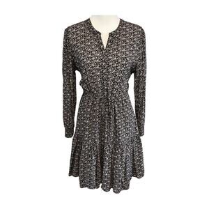 Lucky Brand Black and White Patterned Mini Dress